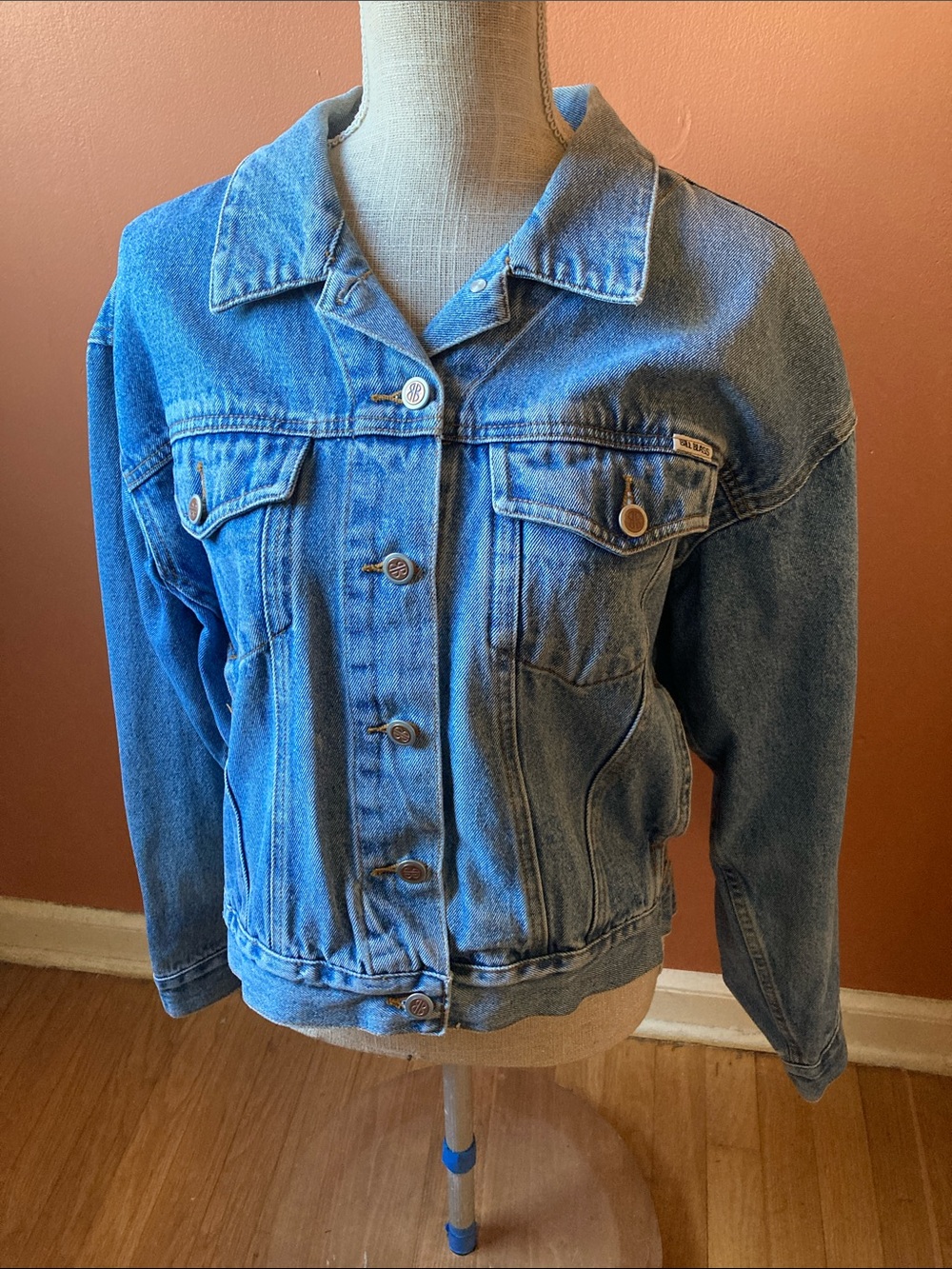 VTG Bill Blass Classic Women's Blue Denim Jacket - Size L